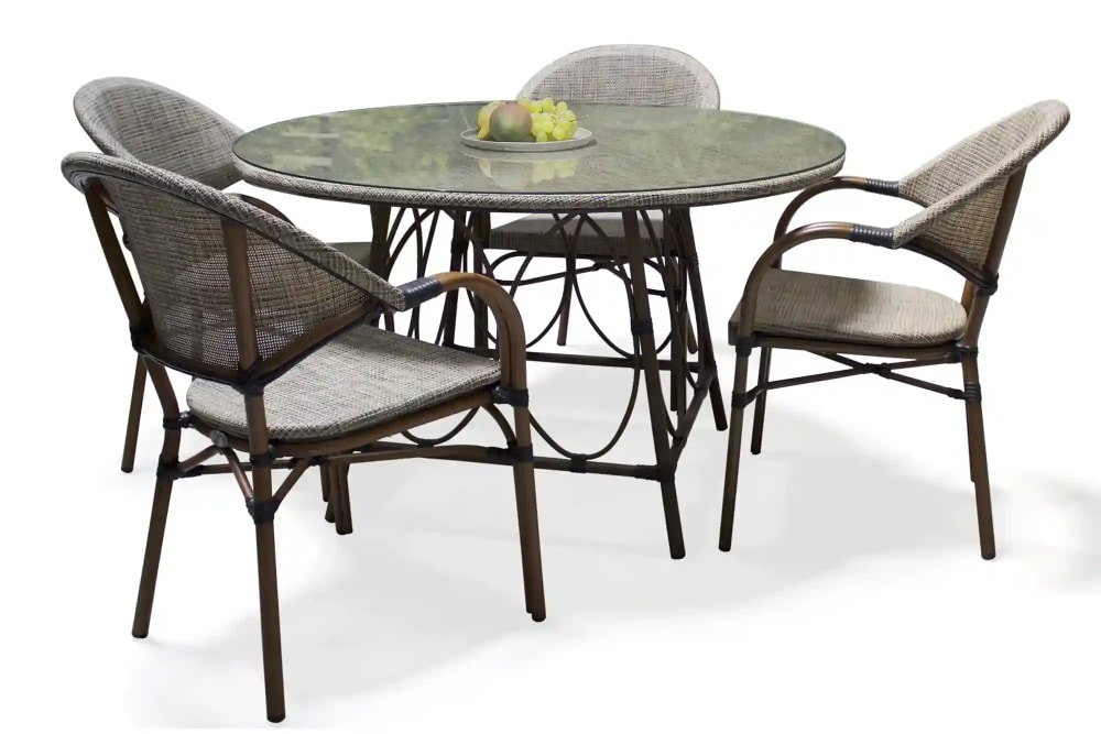 Ensemble repas de jardin 4 places en aluminium - Maisons du Monde