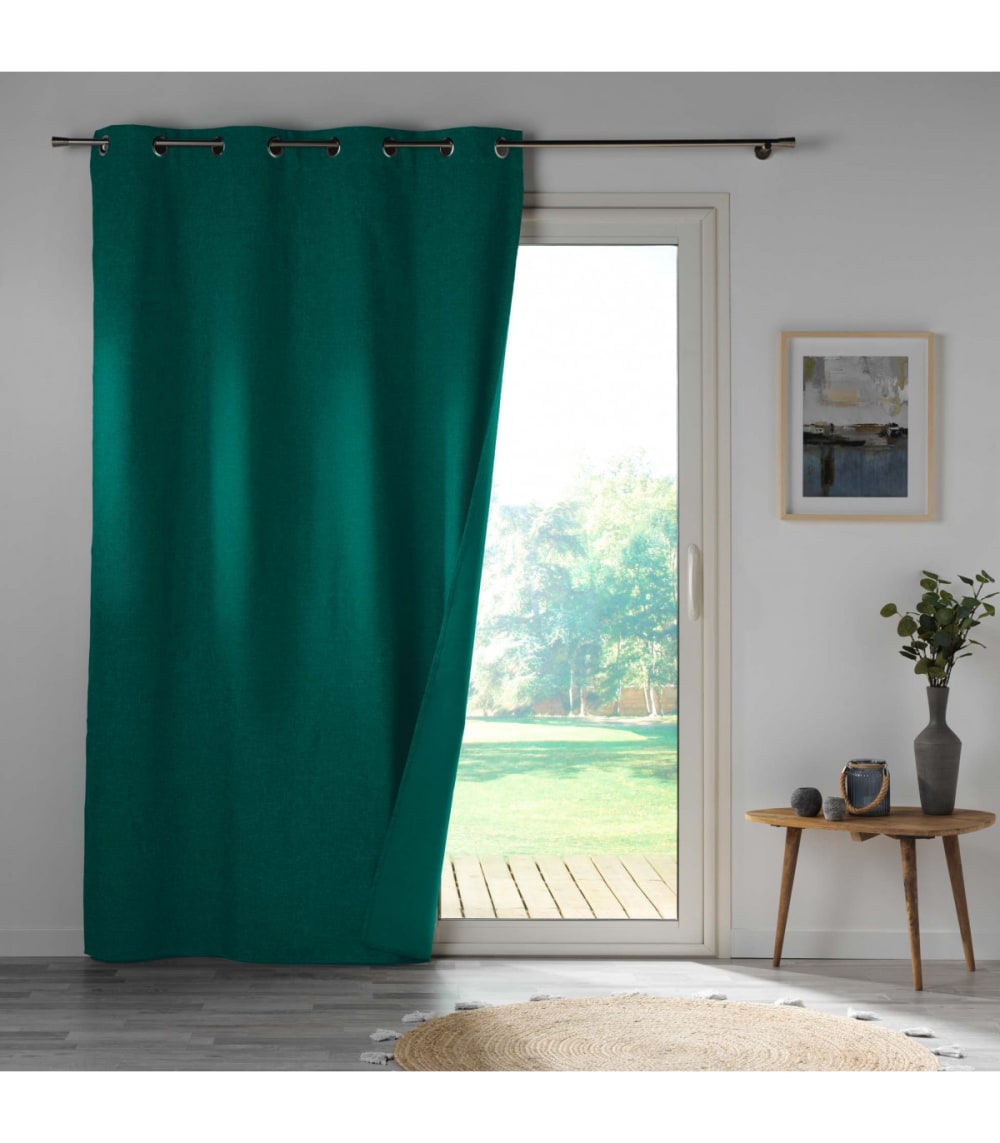 Rideau vert émeraude 100% occultant 140x260cm - Maisons du Monde
