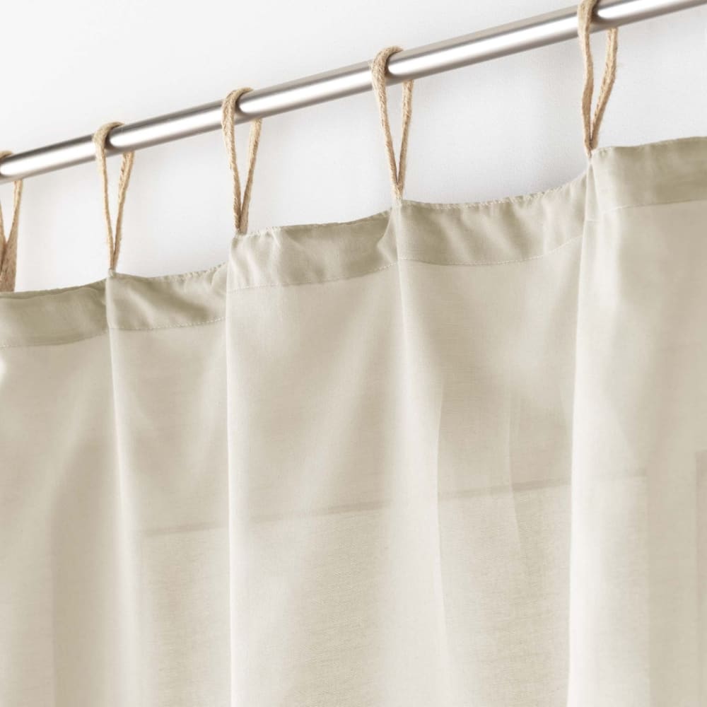 Voilage Belani polycoton naturel beige 140x240 cm - Maisons du Monde