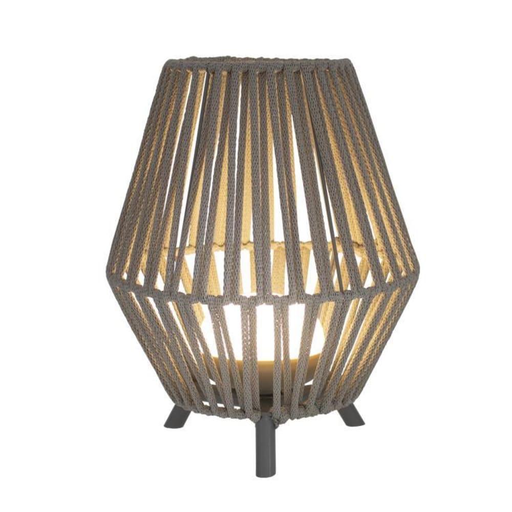 Lampe à poser d'extérieur h32.5cm gris