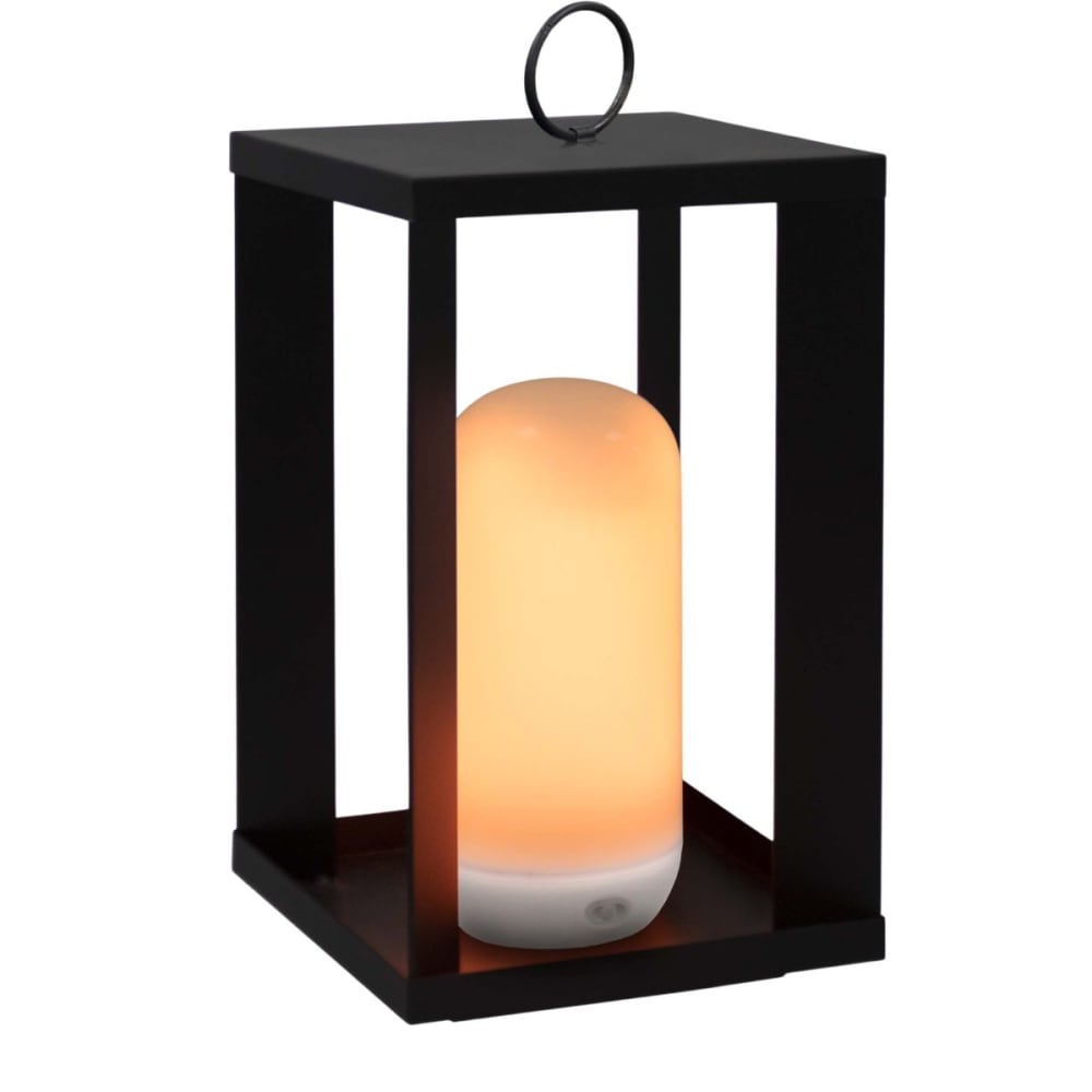 Lanterne de jardin en métal sur batterie siroco 30 cm