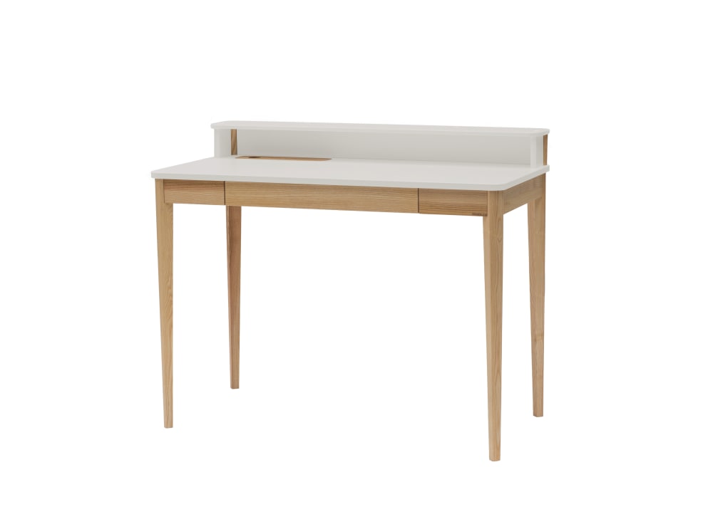 Ragaba Schreibtisch, Holz, 110x56x75, Perlgrau style modern - Holz