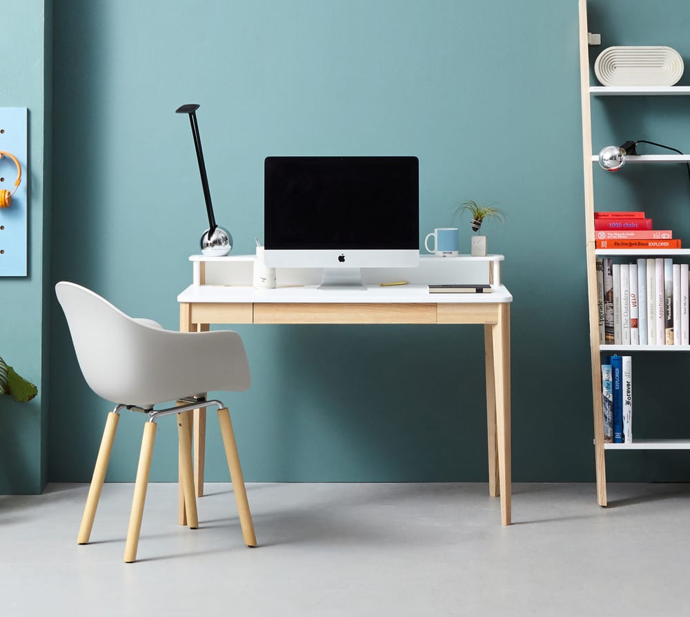 Schreibtisch, Holz, 110x56x75, Weiß - Maisons Du Monde