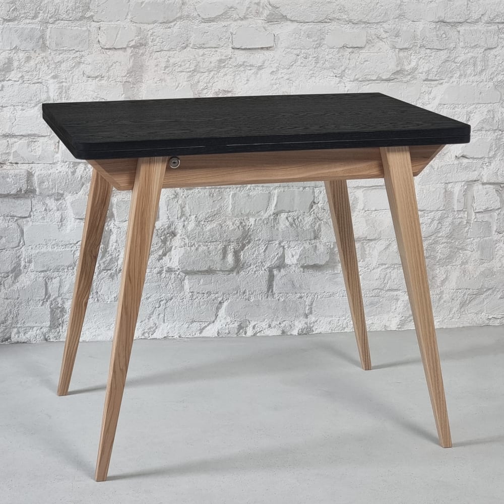 Ausziehbarer Konsolentisch, 45x90x76, Schwarz Esche - Maisons Du