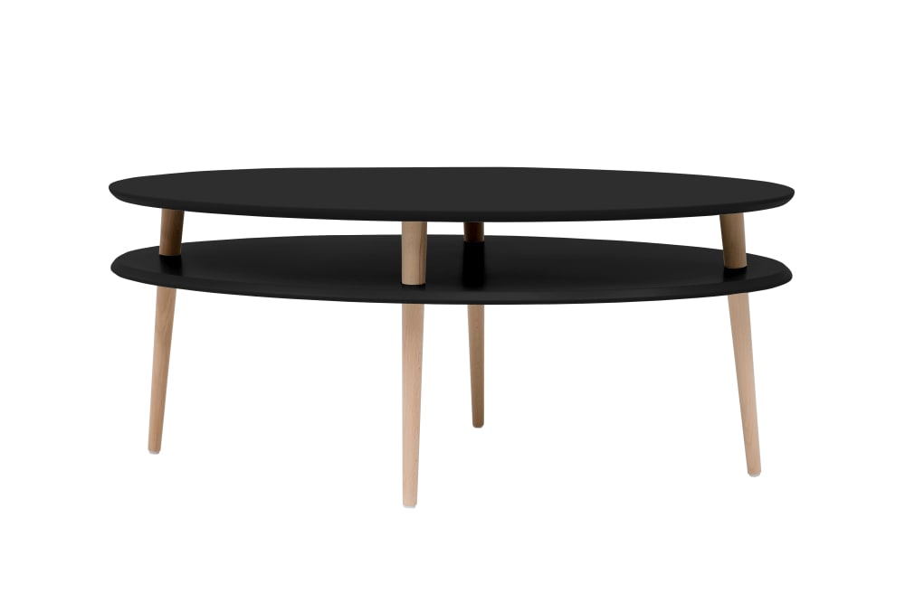 Ragaba Couchtisch, 110x70x45, Schwarz style modern Schwarz Holz