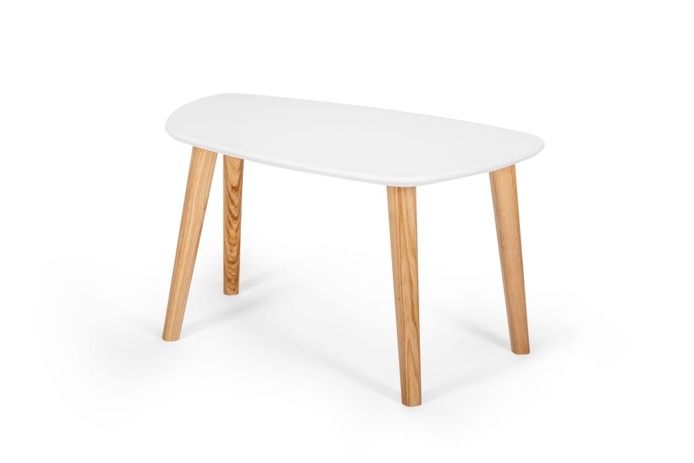 Ragaba Couchtisch, 68x41x40, Weiß style modern Weiß Holz