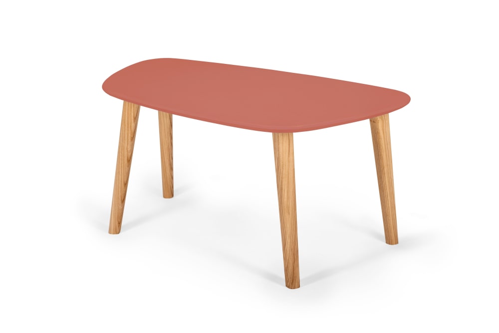 Ragaba Couchtisch, 80x48x40, Korallenfarbig style modern Rosa Holz