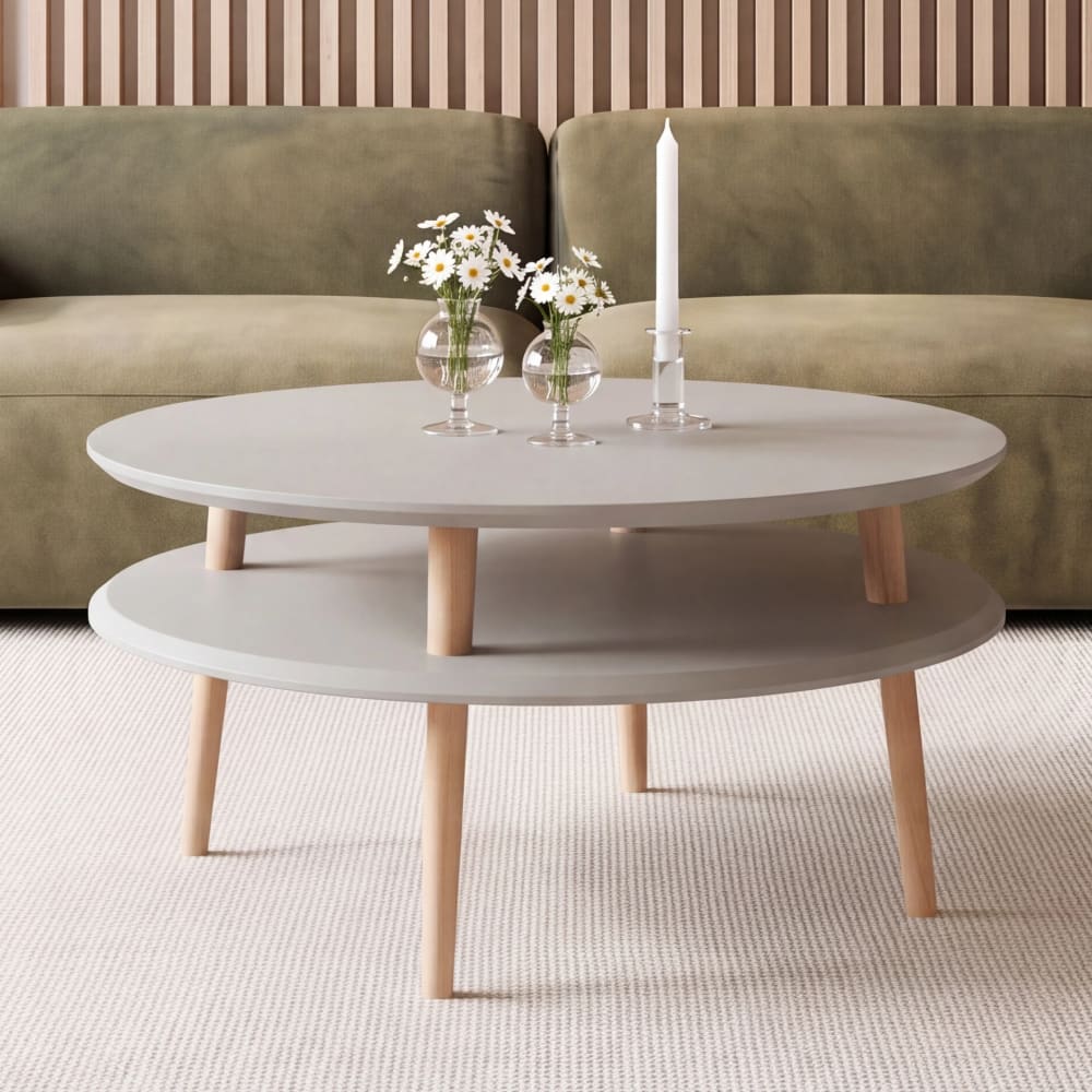 Couchtisch, 70x70x35, Perlgrau - Maisons Du Monde