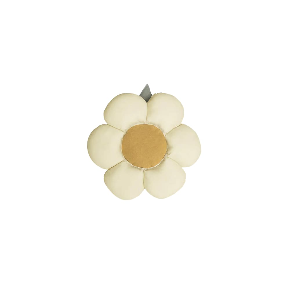 Coussin petite marguerite couverture en coton blanc Ø 35 cm