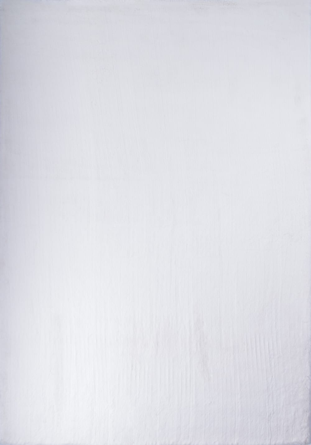 Tapis uni à poils longs et doux lavable  - Blanc - 80x150 cm