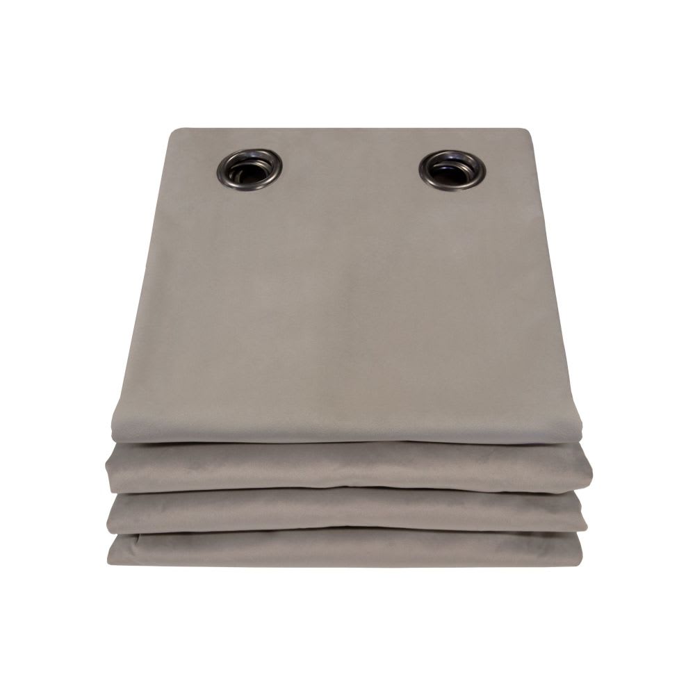 Rideau phonique séparateur pièce oeillet gris mc740 135lx250h — vue 3