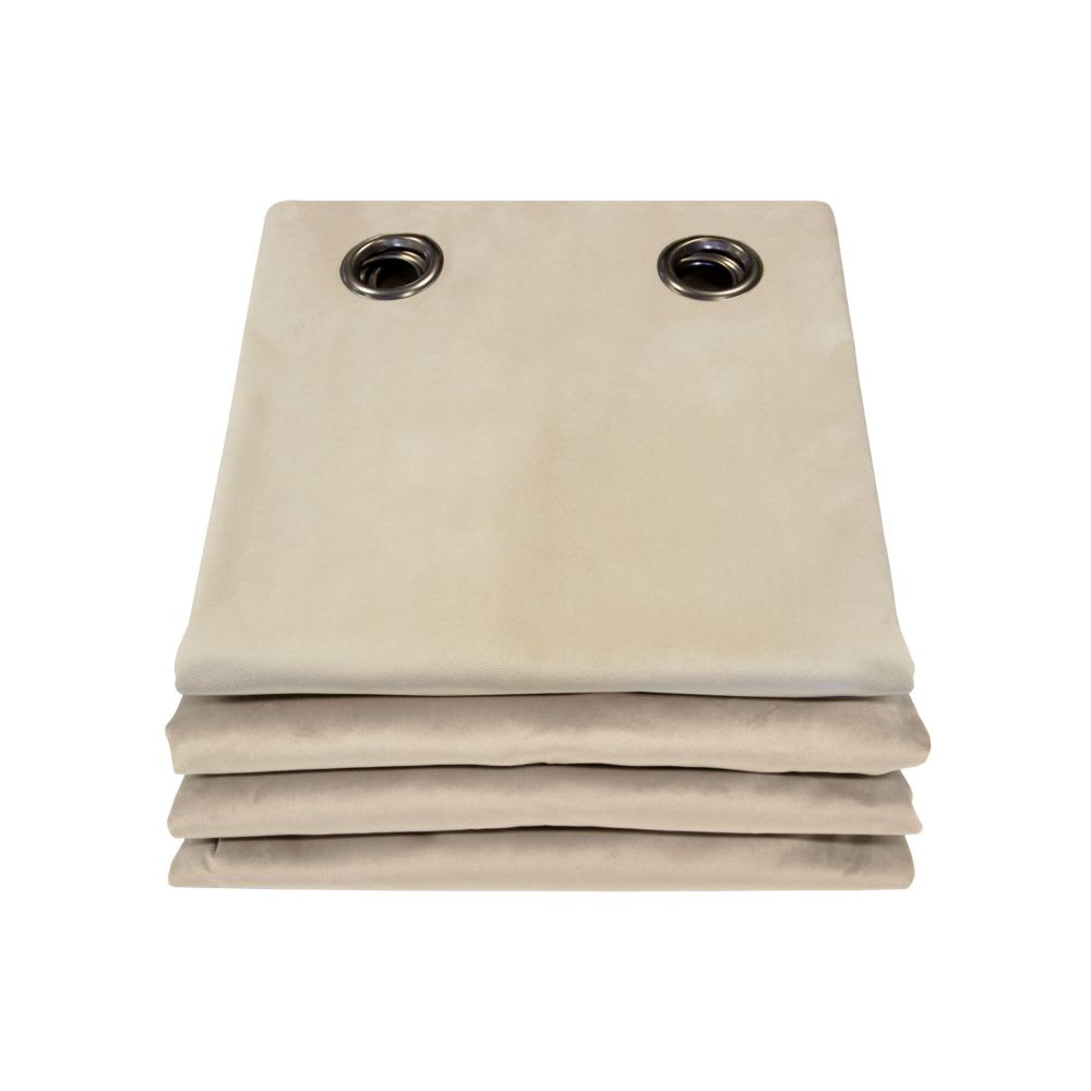 Rideau phonique séparateur pièce oeillet beige mc15 135lx250h — vue 3