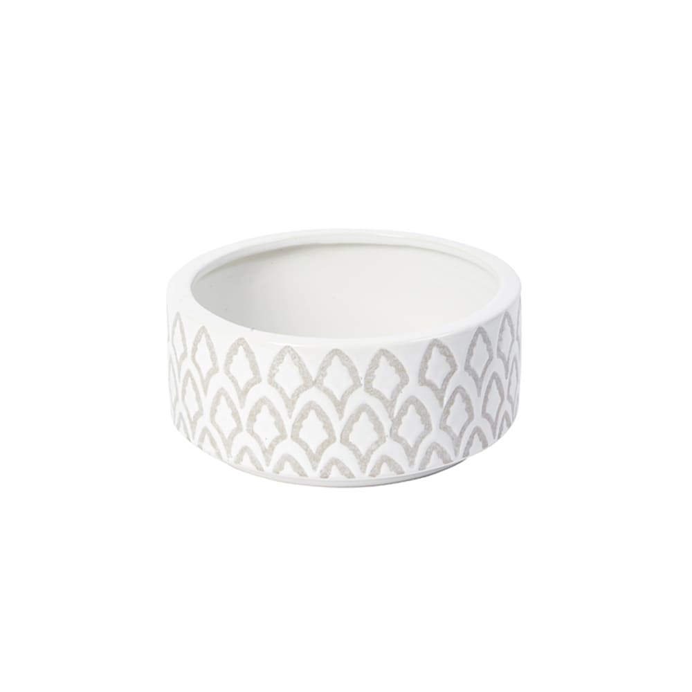 Sia Deco Keramikschale D28, Cremeweiß und Grau style modern Beige Naturstein
