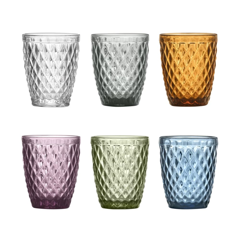 Medard de Noblat 6 Becher 22 cl aus gepresstem Glas, Grau Grau Glas