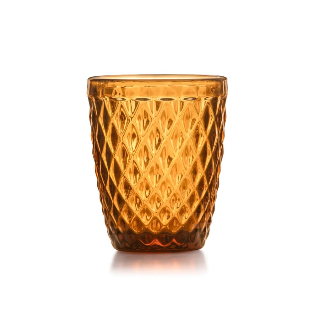 Gobelets en verre pressé jaune