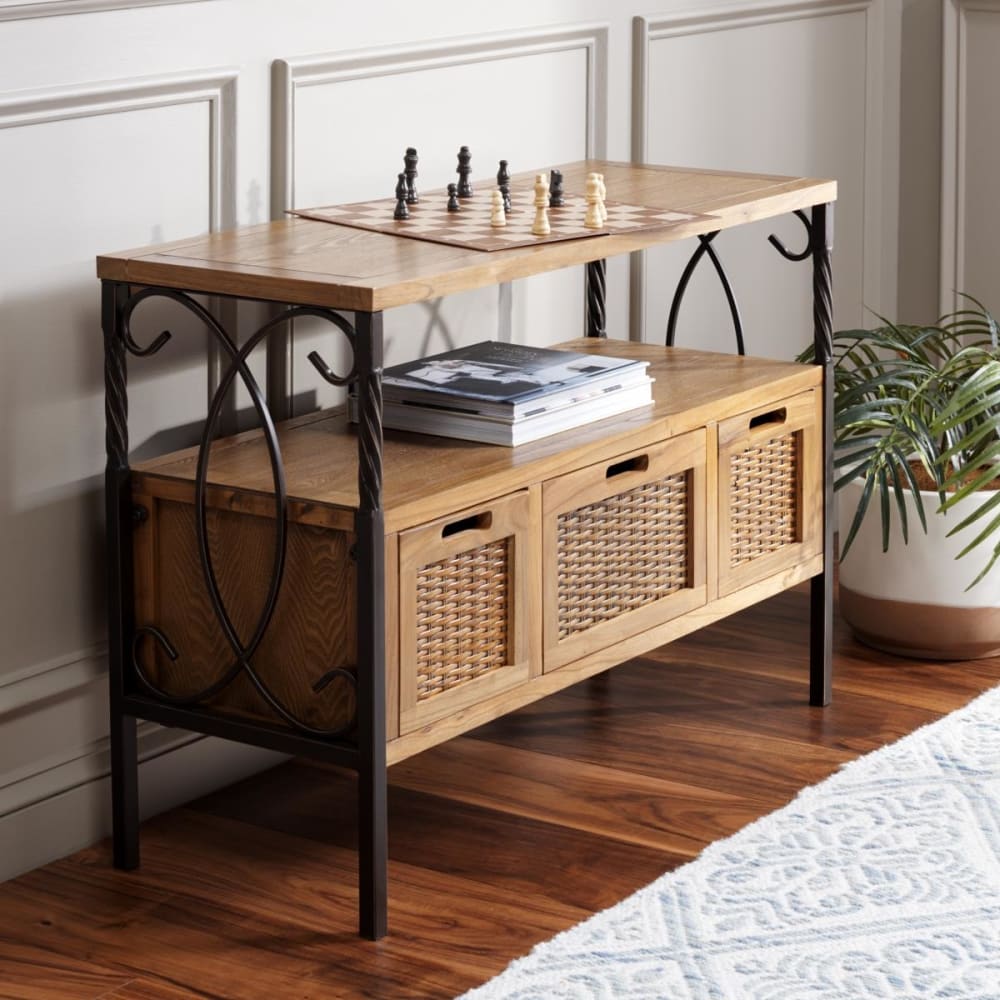 Konsolentisch aus Kiefernholz/Mdf/Eisen, Eiche - Maisons Du Monde