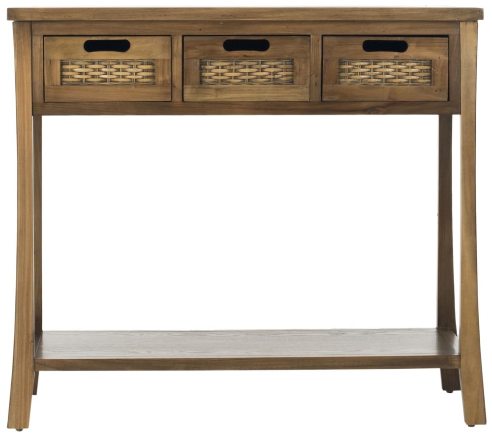 Consoles en bois d'orme beige