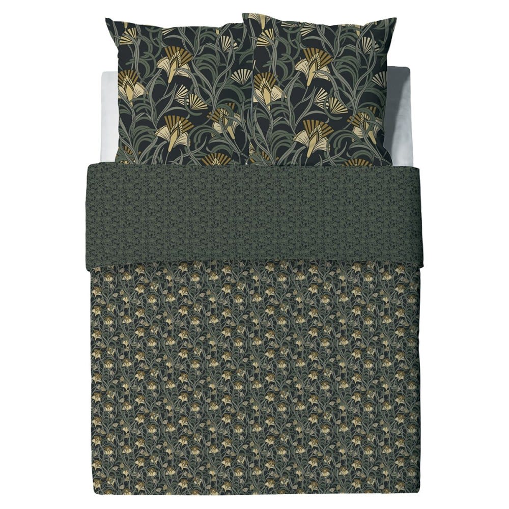 Parure de couette 100% coton 57 fils imprimée 240x220cm 2 taies - Maisons du Monde