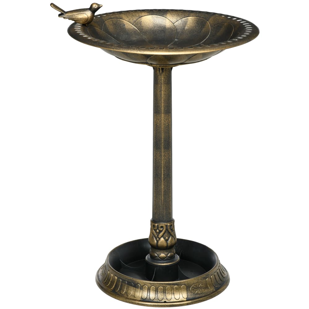 Bain d'oiseaux abreuvoir jardinière 3 en 1 PP bronze antique