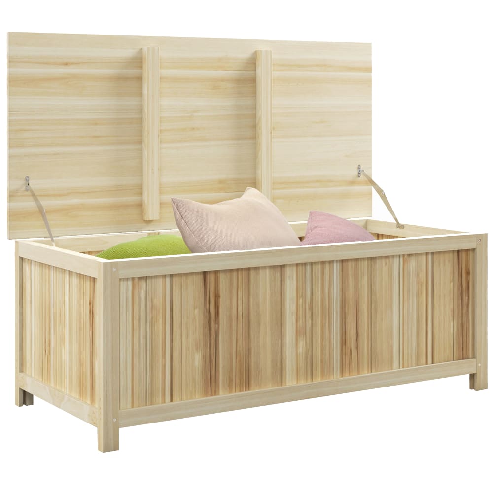 Coffre de rangement extérieur 172L - dim. 120L x 55l x 45H cm - bois