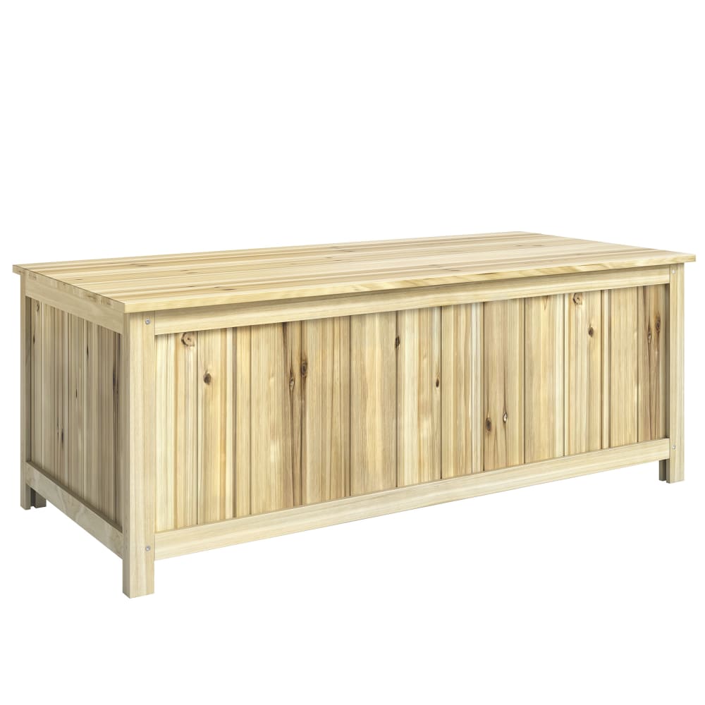 Coffre de rangement extérieur 172l - dim. 120l x 55l x 45h cm - bois - Maisons du Monde