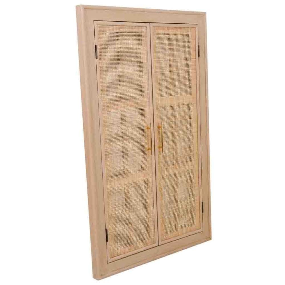 Wanderlust deco Spiegel aus MDF und Gitter, braun, 73,5x5x118 cm - Spanplatte