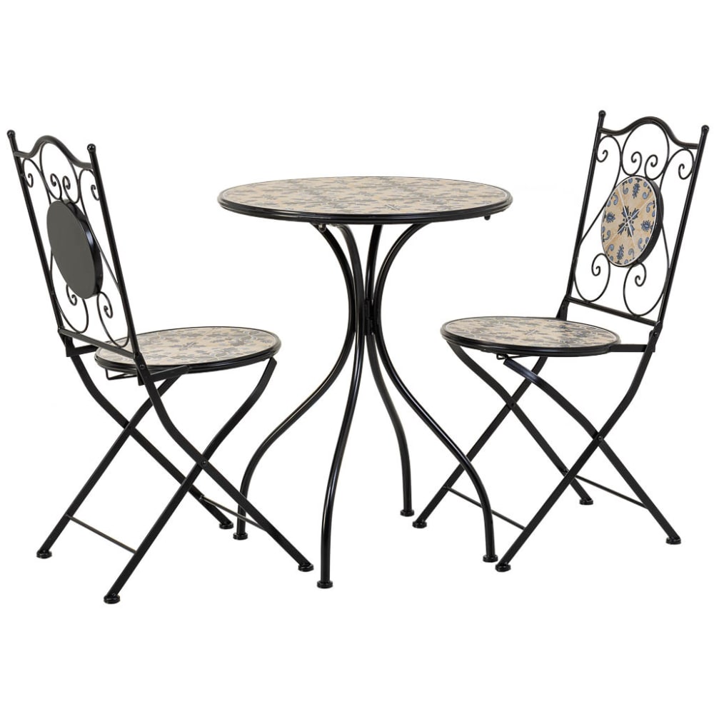 Conjunto mesa y dos sillas de