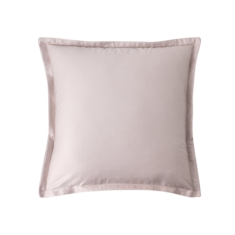 Taie d'oreiller en satin de coton bio rose 65x65
