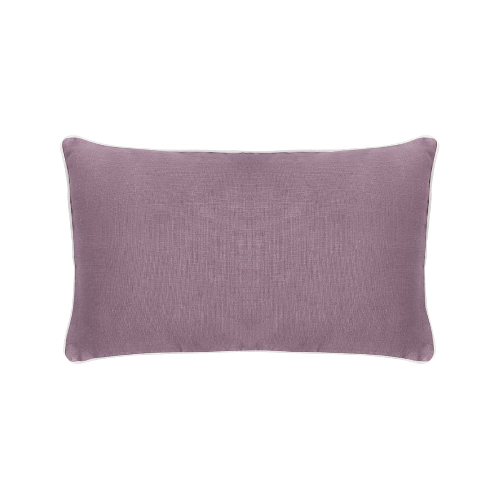 Housse de coussin matelassé en lin violet 30x50