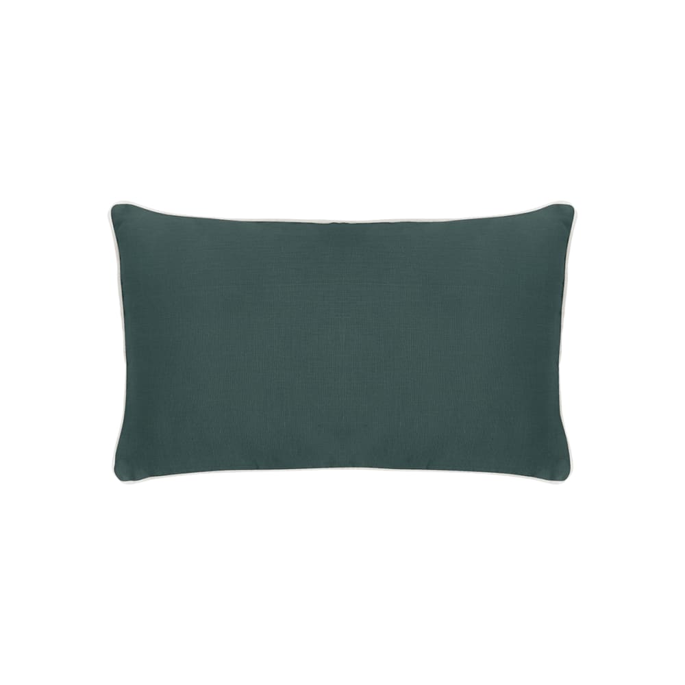 Housse de coussin matelassé en lin vert foncé 30x50