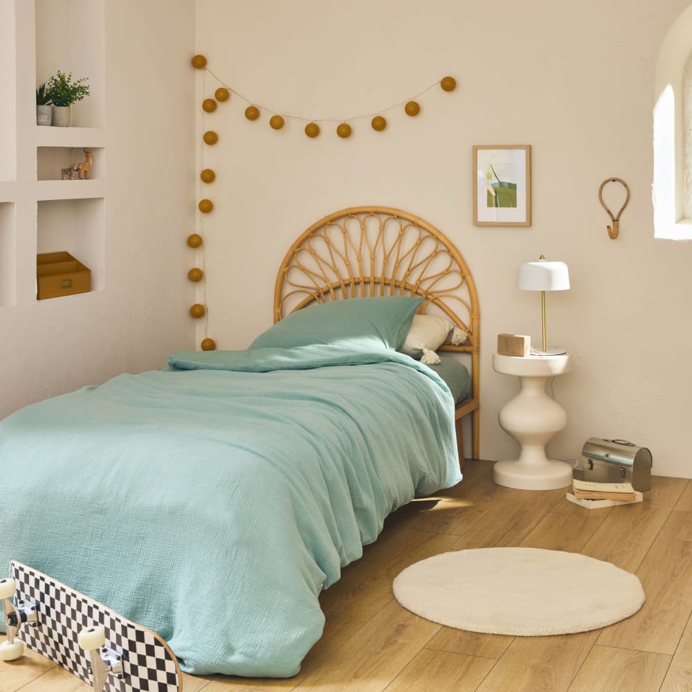 Tête de lit exotique rotin pour enfant,90x100cm