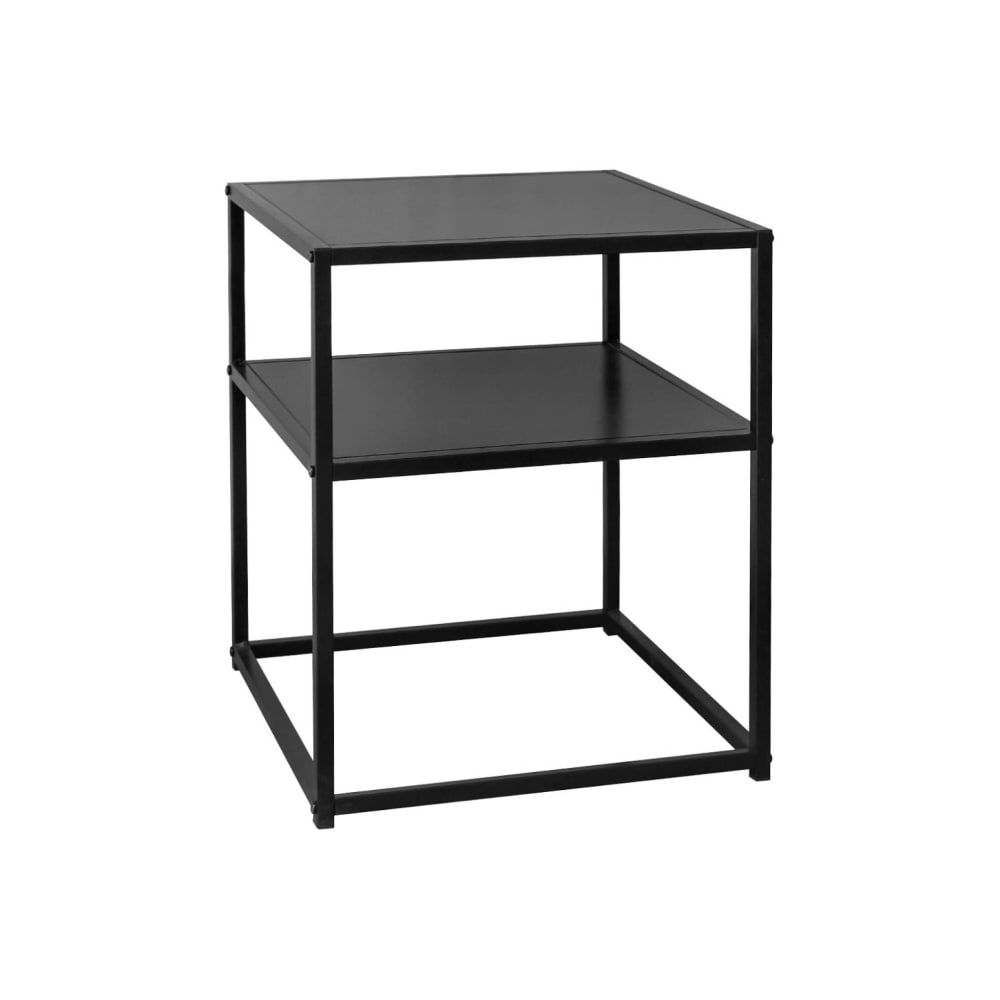 Table de chevet en métal noir, 1 étagère - Maisons du Monde