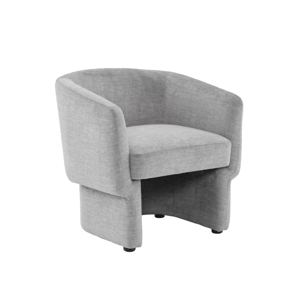 Fauteuil relax aux formes arrondies gris clair