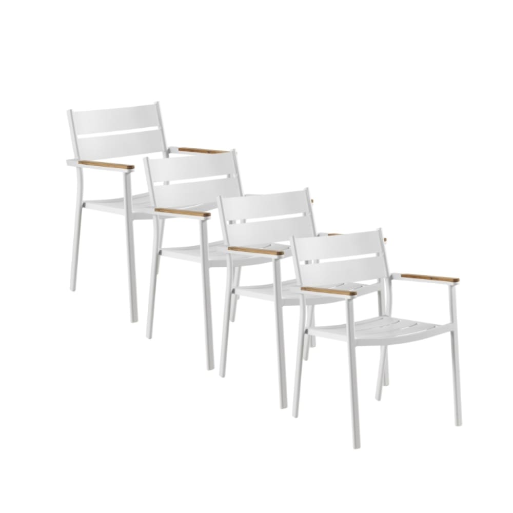 Chaise en aluminium blanc