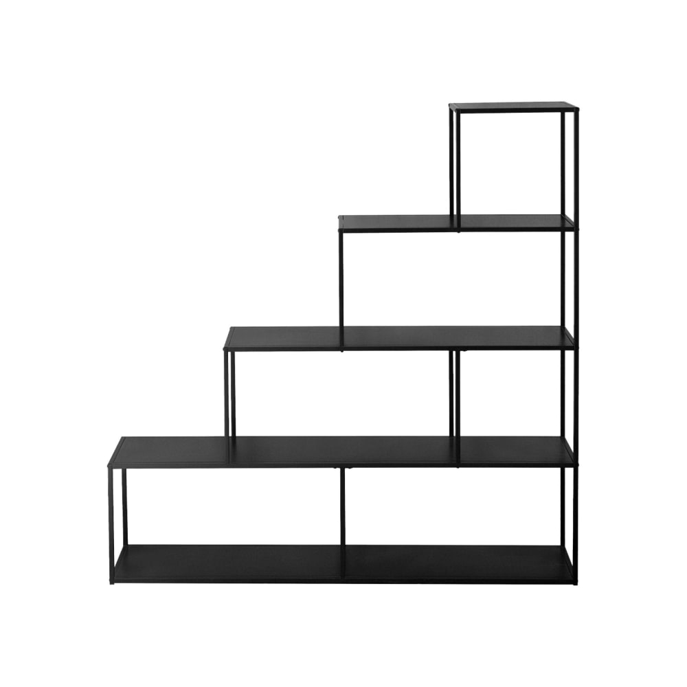 Etagère bibliothèque escalier en métal noir