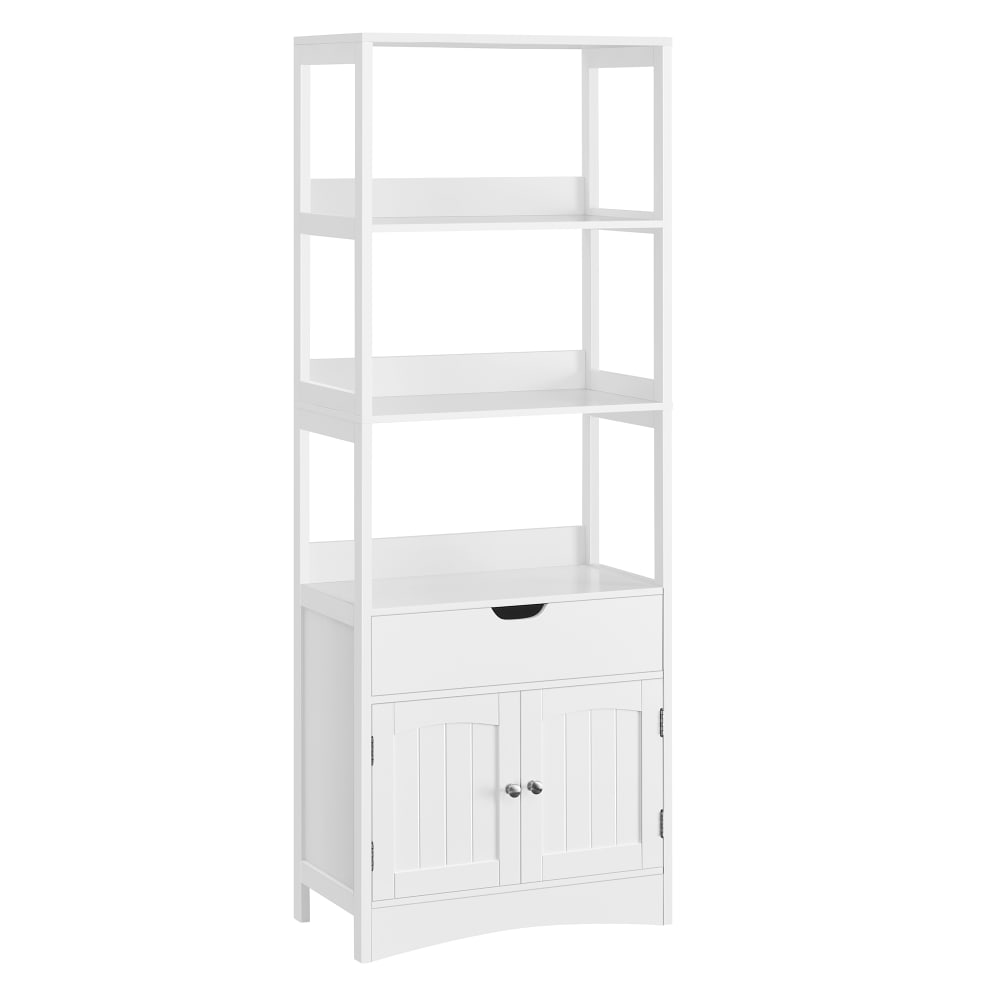 Meuble de rangement de salle de bain armoire haute blanc