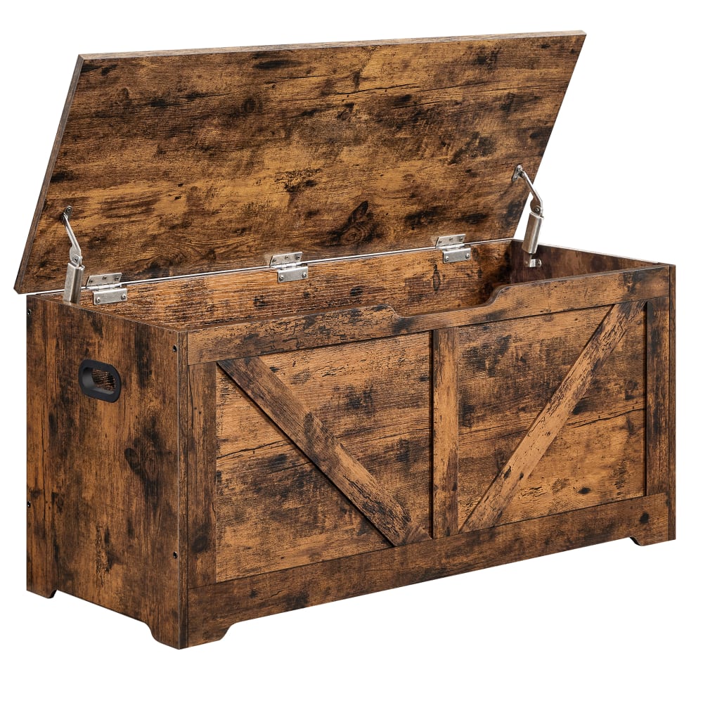 Banc de rangement de style maison de campagne 40 x 100 x 46 cm marron
