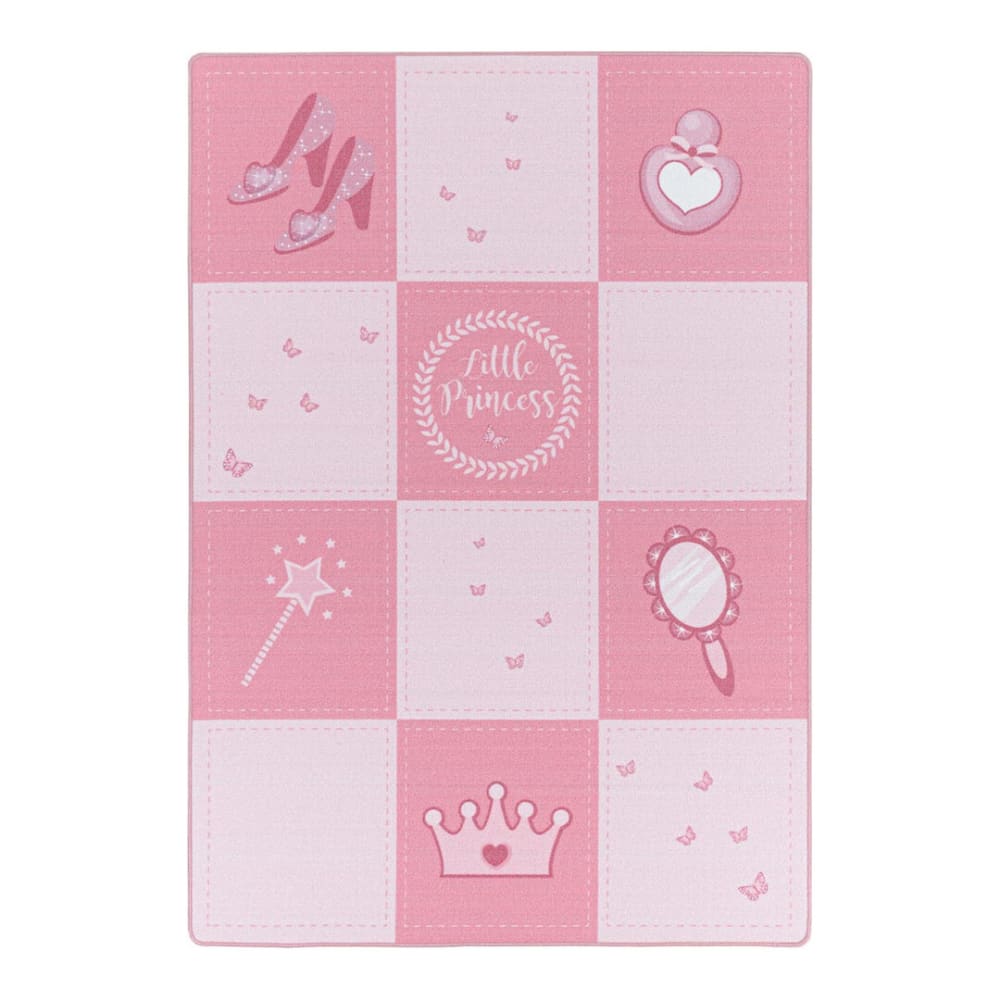 Tapis  enfant en polyamide rose 120x170