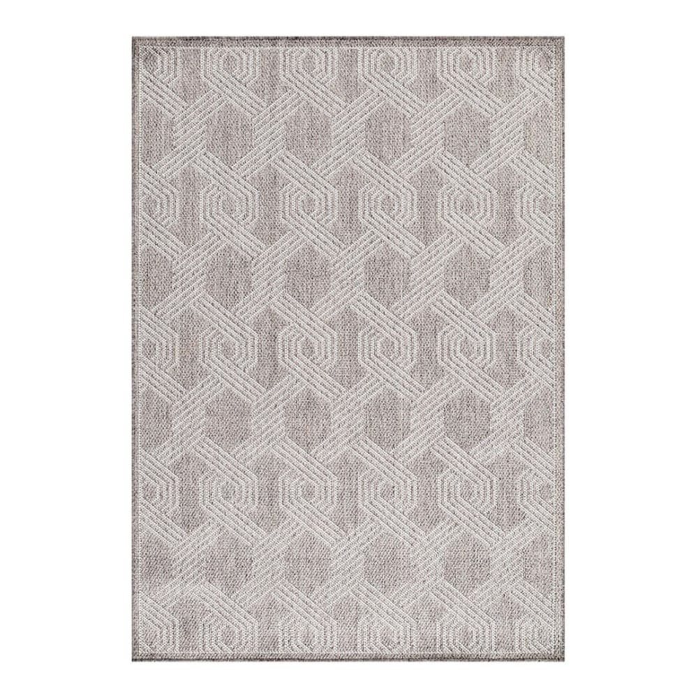 Tapis  design en polypropylène gris 120x170