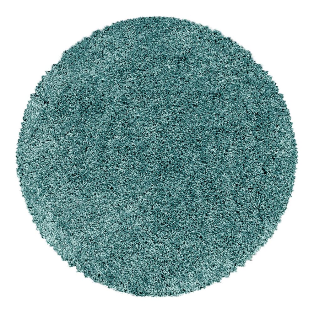 AlloTapis Tapis uni design en polypropylène vert d'eau ø120 - Pvc - Poly Chlorure De Vinyle