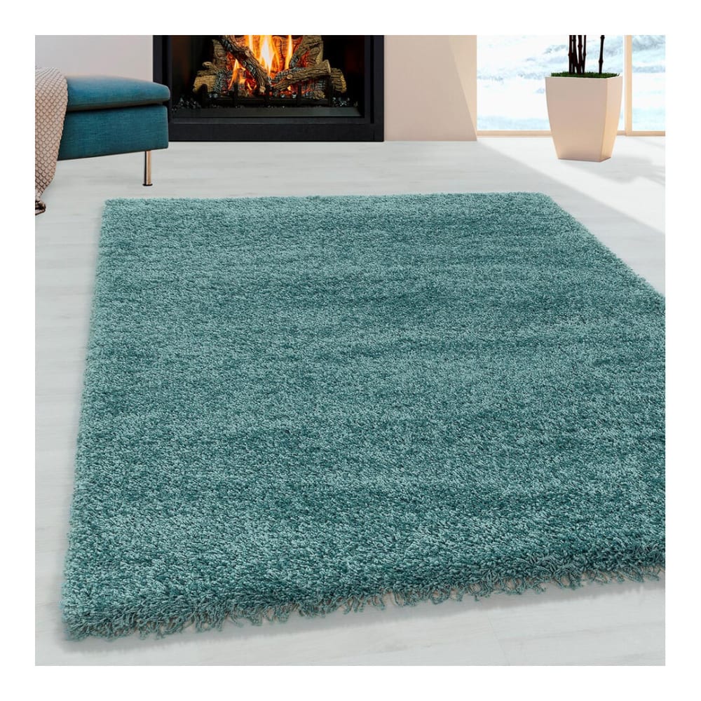 Tapis uni design en polypropylène vert d'eau 100x200 - Maisons du Monde