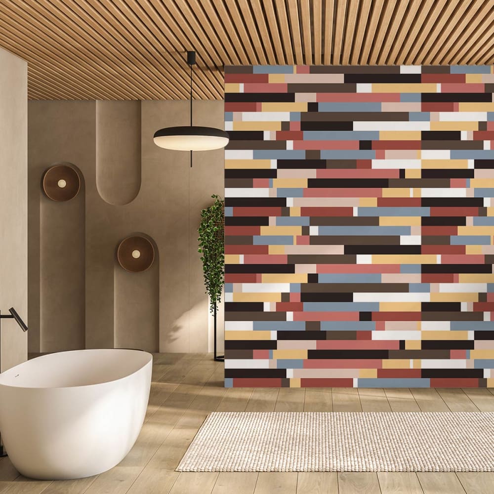 Hexoa Tapete abstrakte verschachtelung 156x270cm style modern Beige Vlies