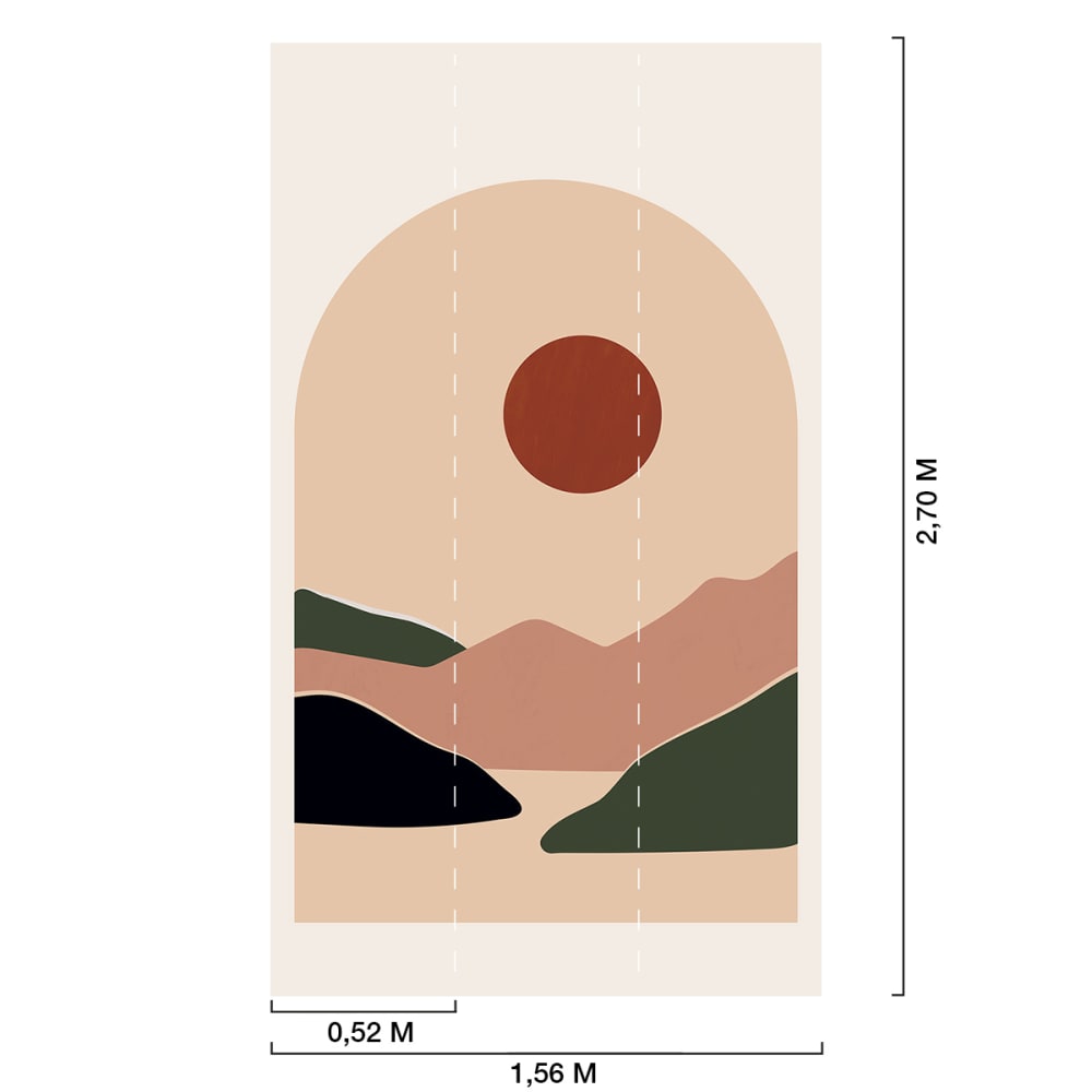Papier peint, bohemian lake 156x270 cm — vue 3