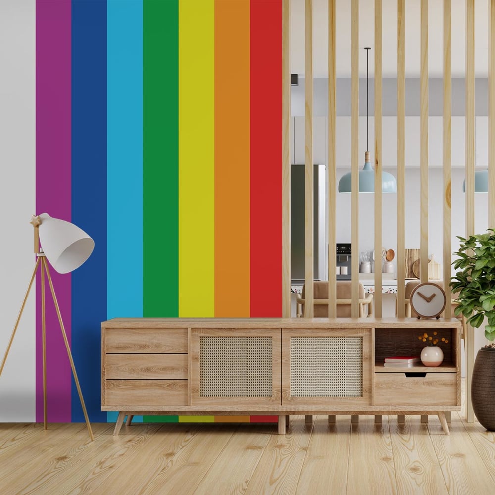 Hexoa Tapete rainbow flag 156x270cm style modern Mehrfarbig Vlies