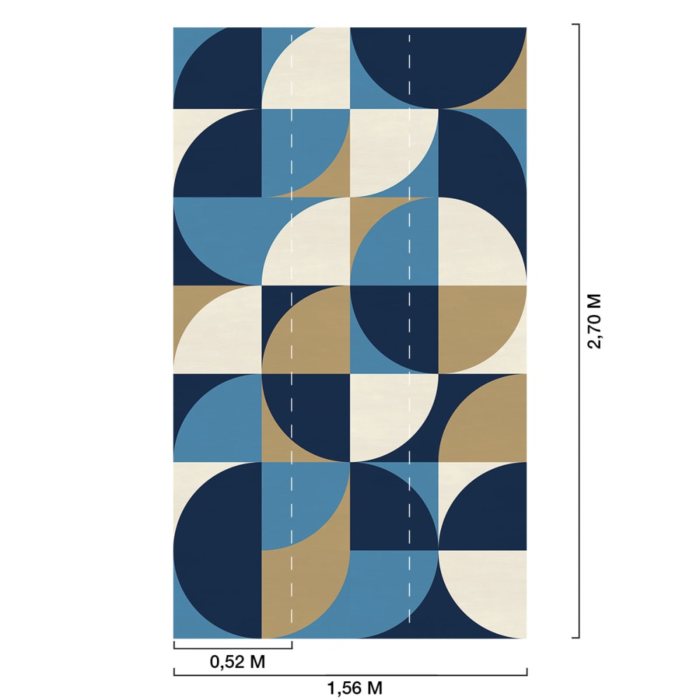 Papier peint, circulaire chambre 156x270 cm — vue 3