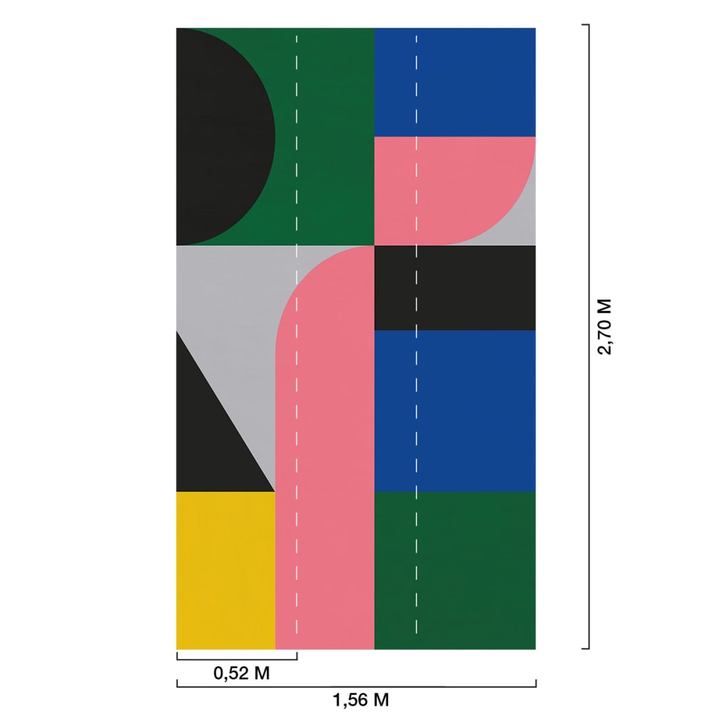 Papier peint, géométrie fondatrice 156x270 cm — vue 3