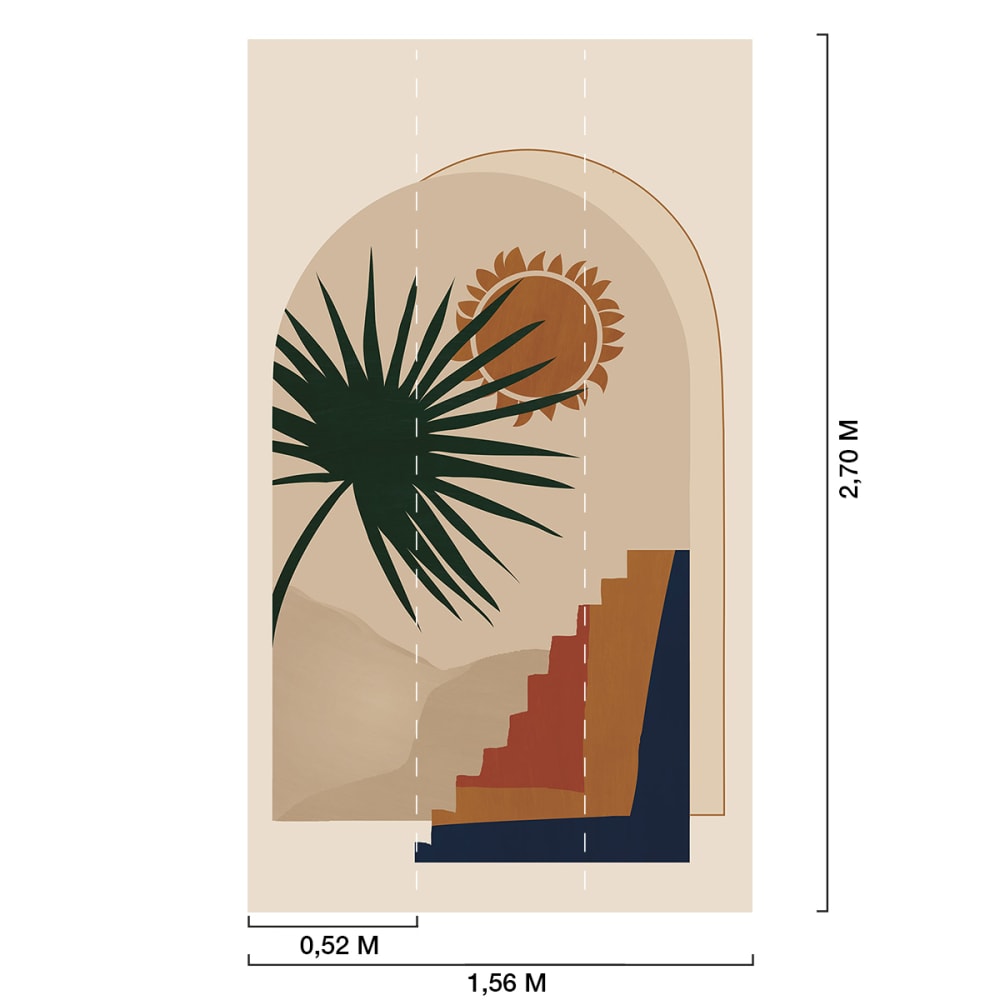 Papier peint, bohemian stairs 156x270 cm — vue 3