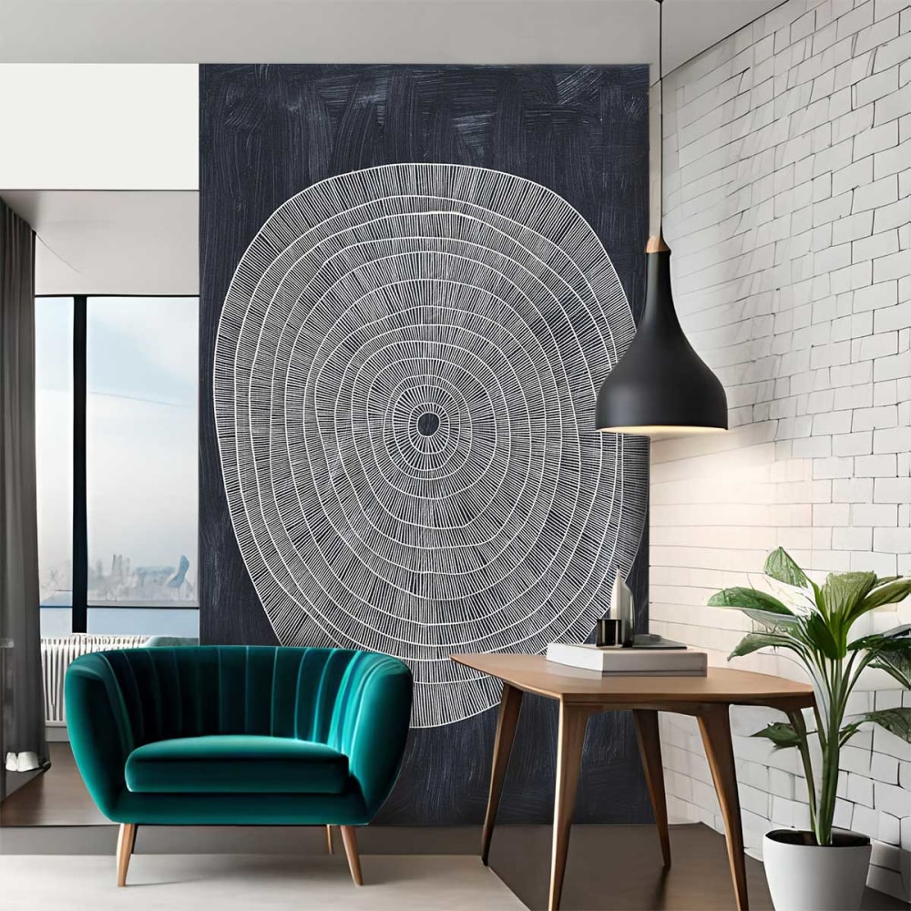papel pintado redondo 156x270cm
