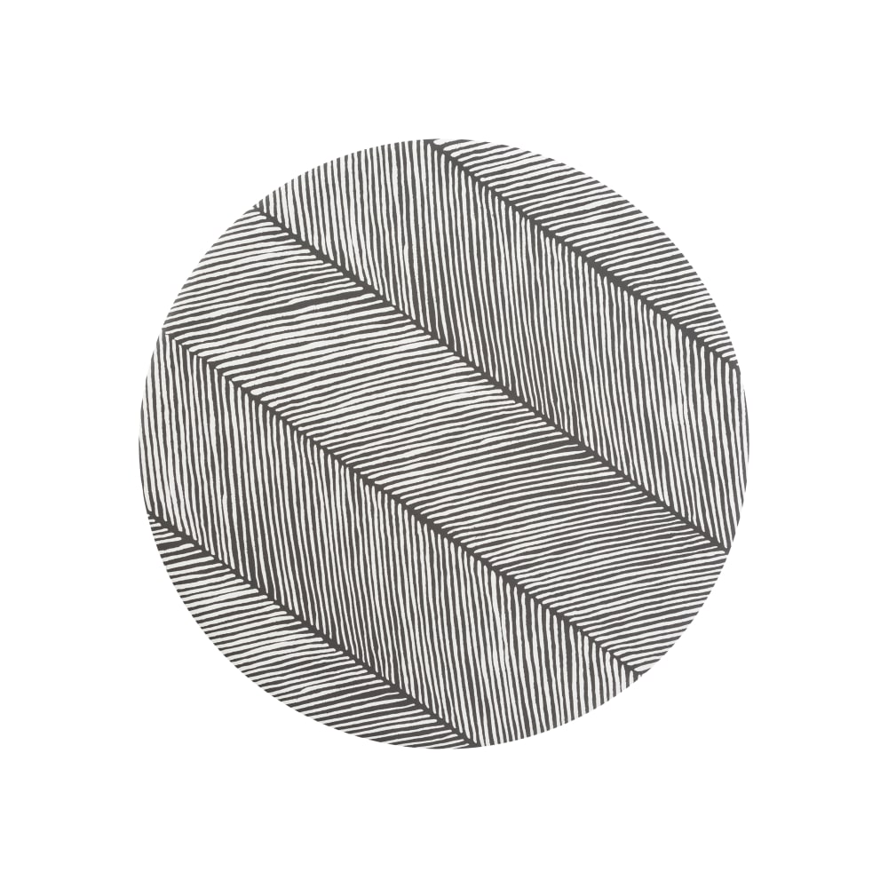 Tapis multifonction en vinyle Gris charbon/noir diamètre 105cm