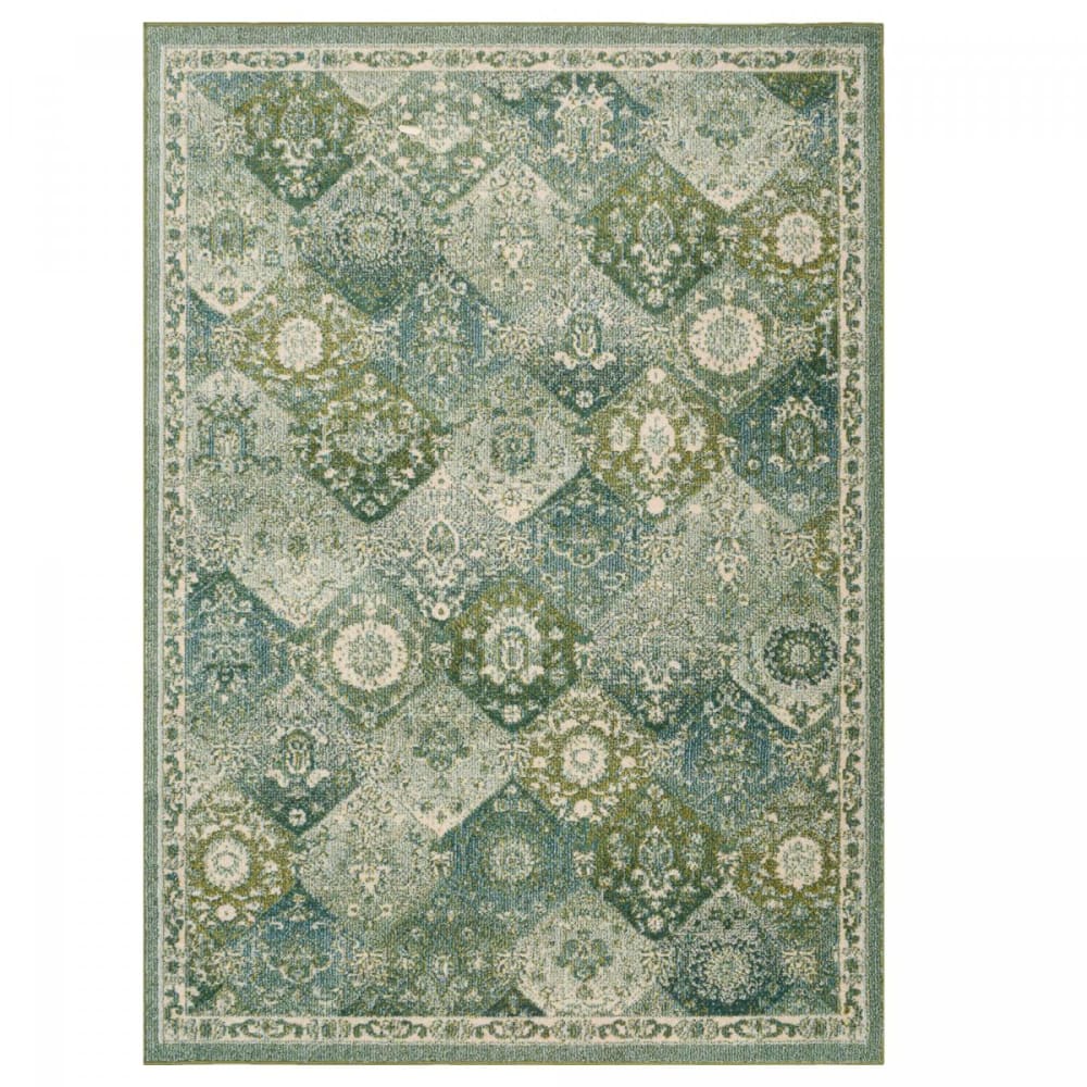 Tapis orient style 160x230 vert, blanc - Maisons du Monde